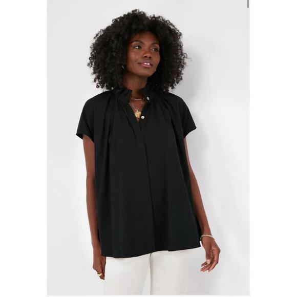 Tuckernuck Pomander Place Black Rae Blouse Top NWT Extra Small XS - Picture 1 of 8